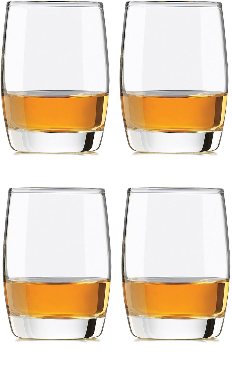 Circleware Heavy Base Scotch Whiskey Glass Drinking Glasses, Set of 4, Entertainment Dinnerware Glassware for Water, Juice, Beer & Bar Liquor Dining Decor Beverage Cups Gifts, 12 oz, Glen Rocks - Image 3